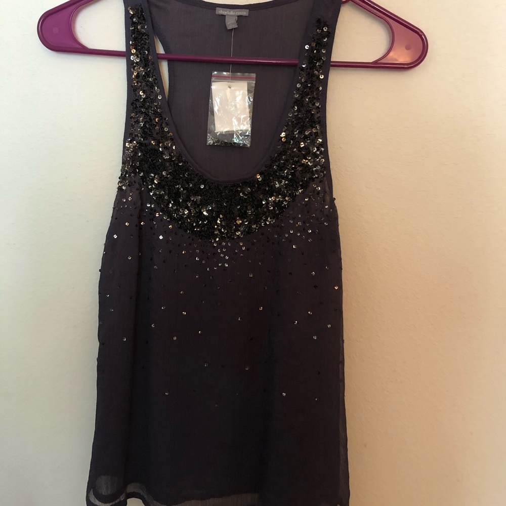 Sparkly purple top